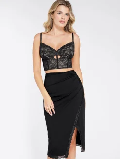 Full Coverage Longline Underwire Lace Bralette