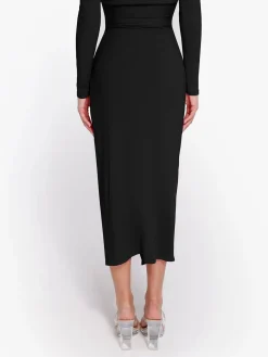 Shapewear Rib Modal Off-the-Shoulder Top Sculpting Skirt Set