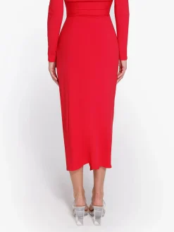 Shapewear Rib Modal Off-the-Shoulder Top Sculpting Skirt Set
