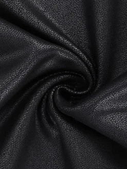 Shapewear Sculpting Faux Leather Lace Bodysuit Skirt Set