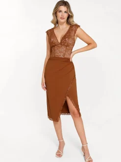 Shapewear Sculpting Lace Bodysuit or Midi Skirt or Shrug