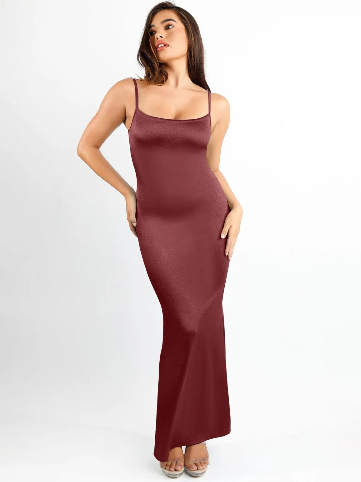 Shapewear Shine Slimming Tummy Control Maxi Slip Dress