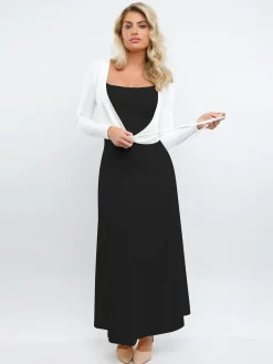 Shapewear Sleeveless A-Line Maxi or Wrap Cardigan or Set