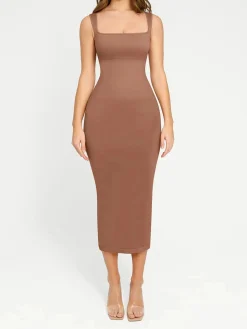 Shapewear Sleeveless Square Neck Slimming Seamless Dress