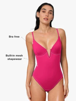 Shapewear Slimming One-Piece Swimsuit Mesh Coverup Set