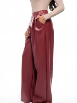Velvet Wide-Leg Sculpting Trousers